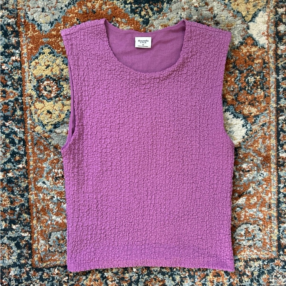 Abercrombie Purple Textured Tank Top